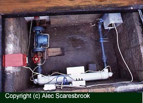 Copyright (c) Alec Scaresbrook. UV unit installed in external pump chamber